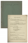 Moe Howards 30pp. Script Dated February 1939 for The Three Stooges Film Oily to Bed, Oily to Rise -- Very Good Plus Condition